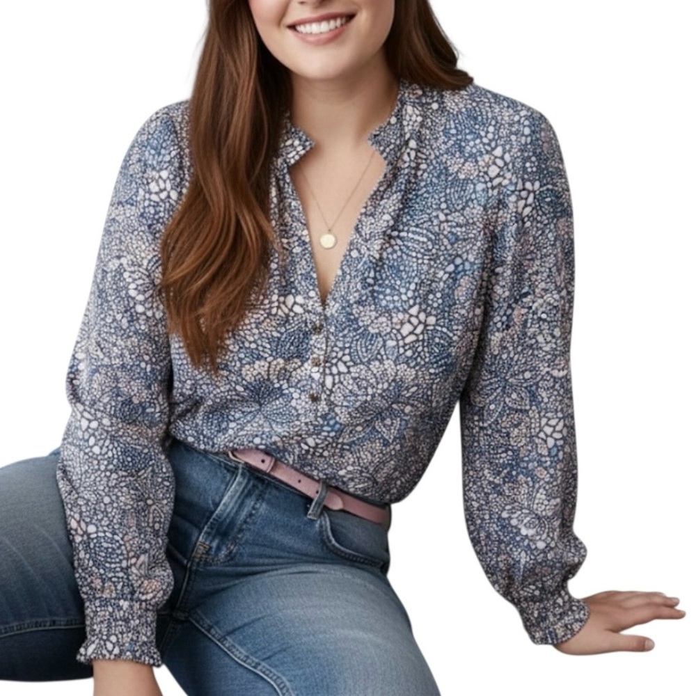 MAEVE Anthropologie Colette Blouse Peasant Boho Top 1X / 16